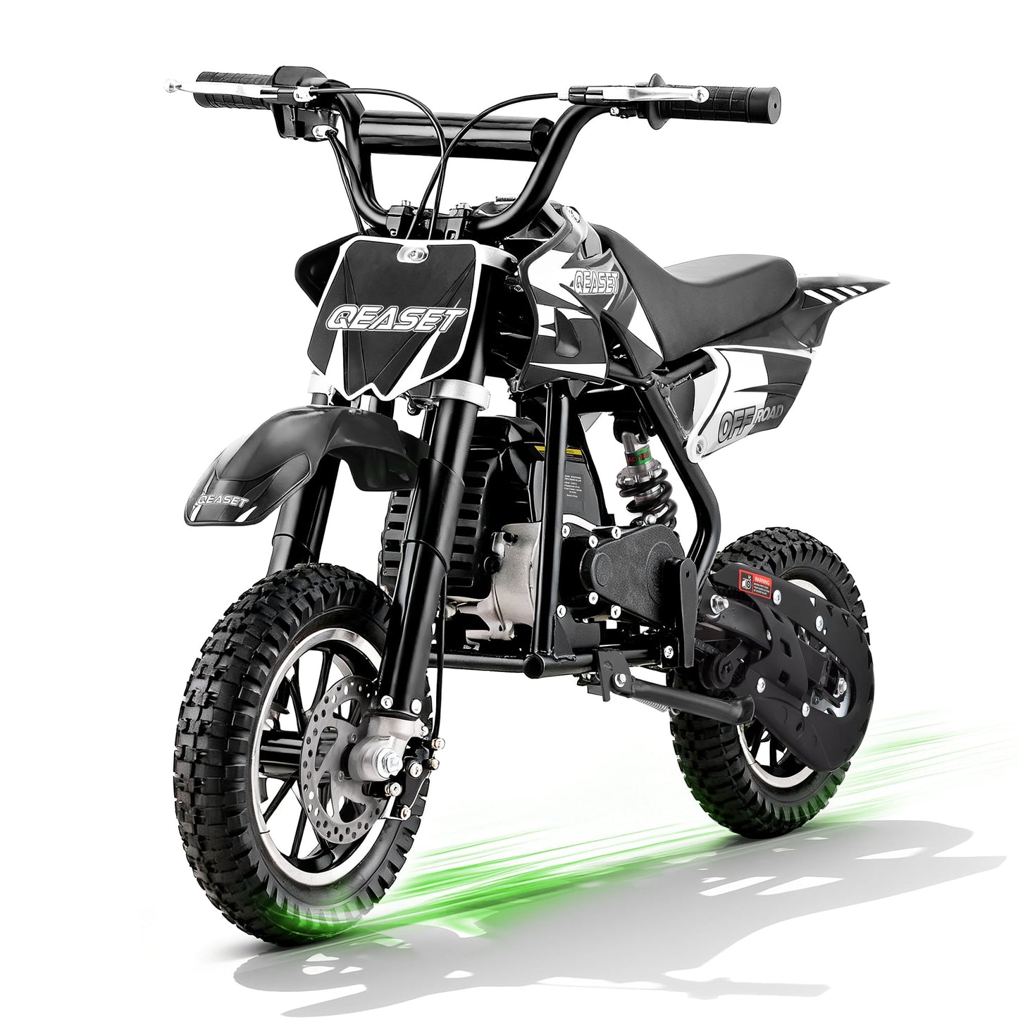 QEASET 49CC Dirt Bike, Gas Powered Mini Bike, Black