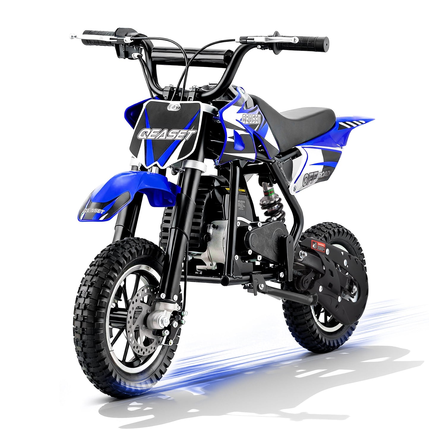 QEASET 49CC Dirt Bike, Gas Powered Mini Bike, Blue