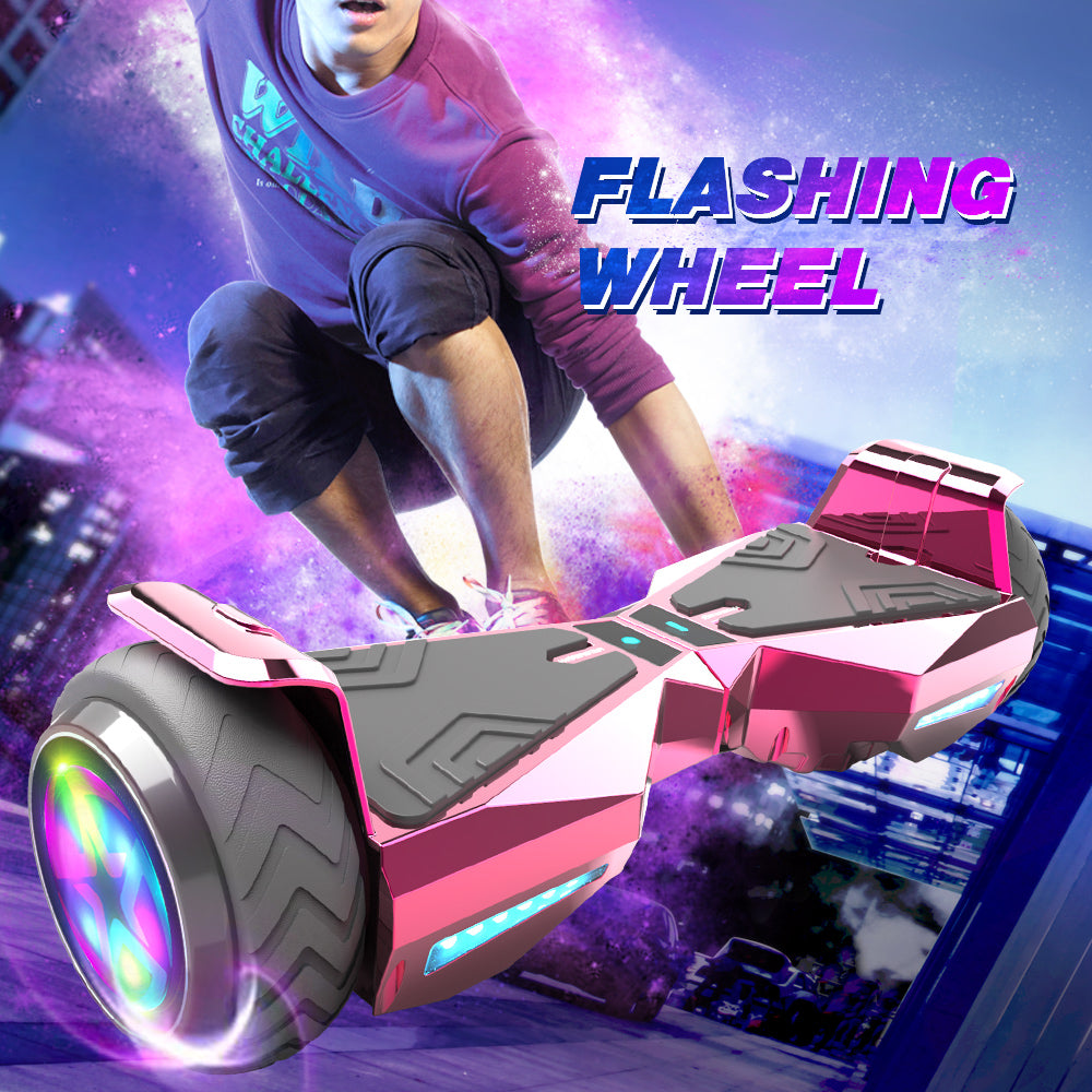 MOSTA All Terrain Self-Balance Scoote ,Electric Scooter Board for Kids & Adults with Bluetooth and Led Lights,6.5 inch,165 lbs capacity Perfect Gift