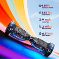 Electric Scooter with Bluetooth Speakers, Hover Off Road Board Electric Scooter with LED Lights & 400W Motor, Kids Scooter with 9MPH Max Speed, Tcdjtc Self-Balance Scooter for Kids