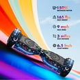 Electric Scooter with Bluetooth Speakers, Hover Off Road Board Electric Scooter with LED Lights & 400W Motor, Kids Scooter with 9MPH Max Speed, Tcdjtc Self-Balance Scooter for Kids
