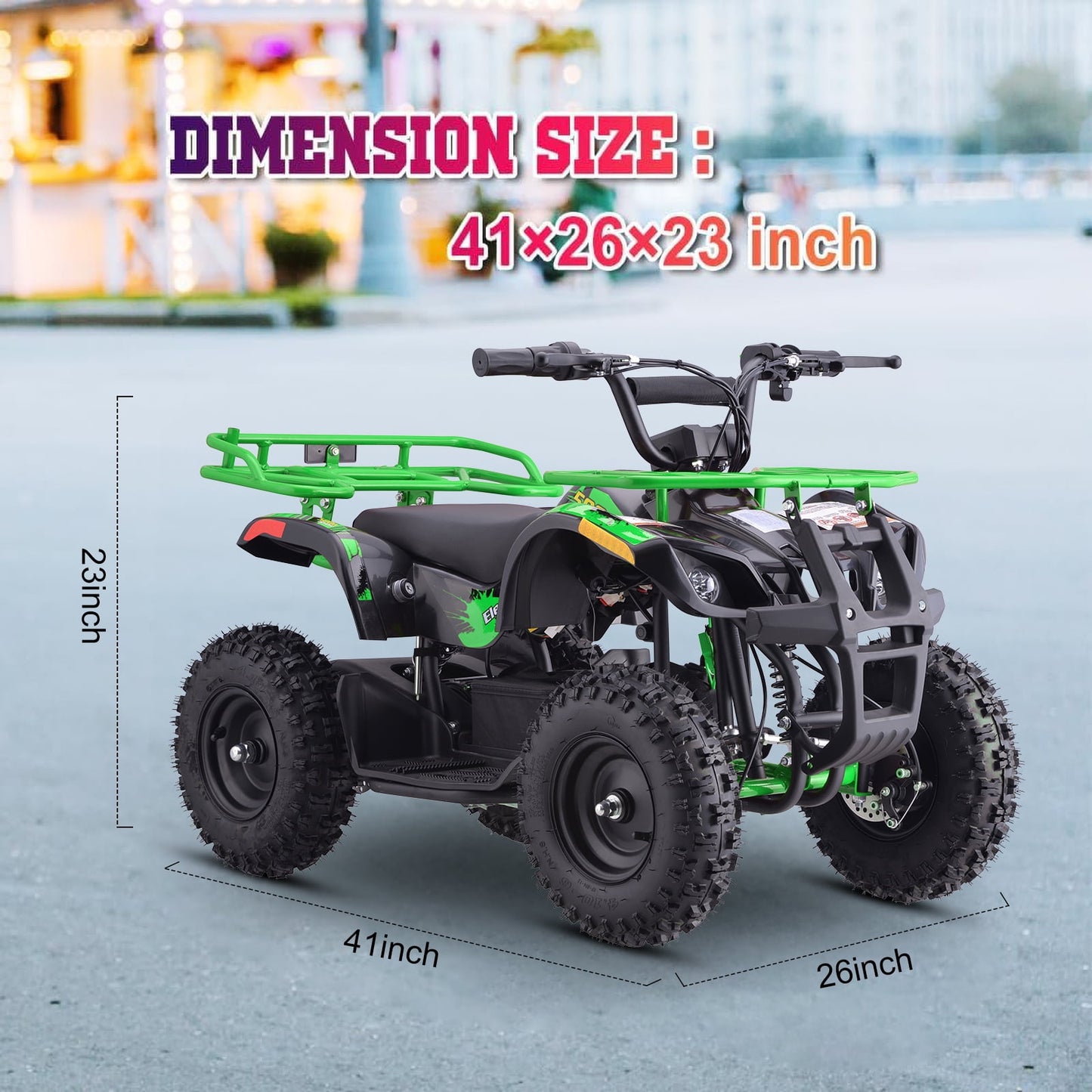 Arshin 36V 4 Wheelers Electric ATV,15mph Max Speed,Parent Speed Control,Dual Suspensions,Age 13+