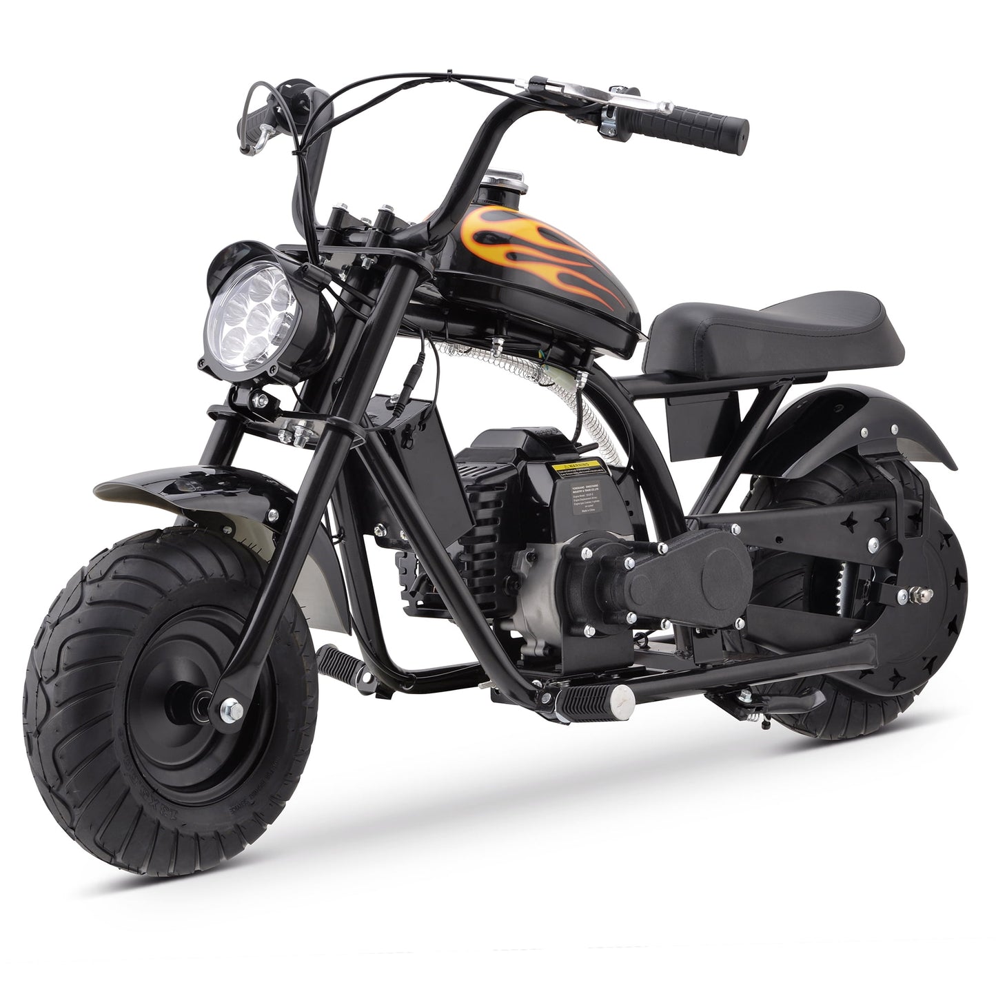 Aoemoe Gas Mini Chopper Bike, DB004 Model 49.4 CC 2-Stroke Powered Mini Bike, Black