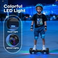 Tcdjtc Self-Balance Scooter for Kids, Electric Scooter with Bluetooth Speakers, Hover Off Road Board Electric Scooter with LED Lights & 400W Motor, Kids Scooter with 9MPH Max Speed