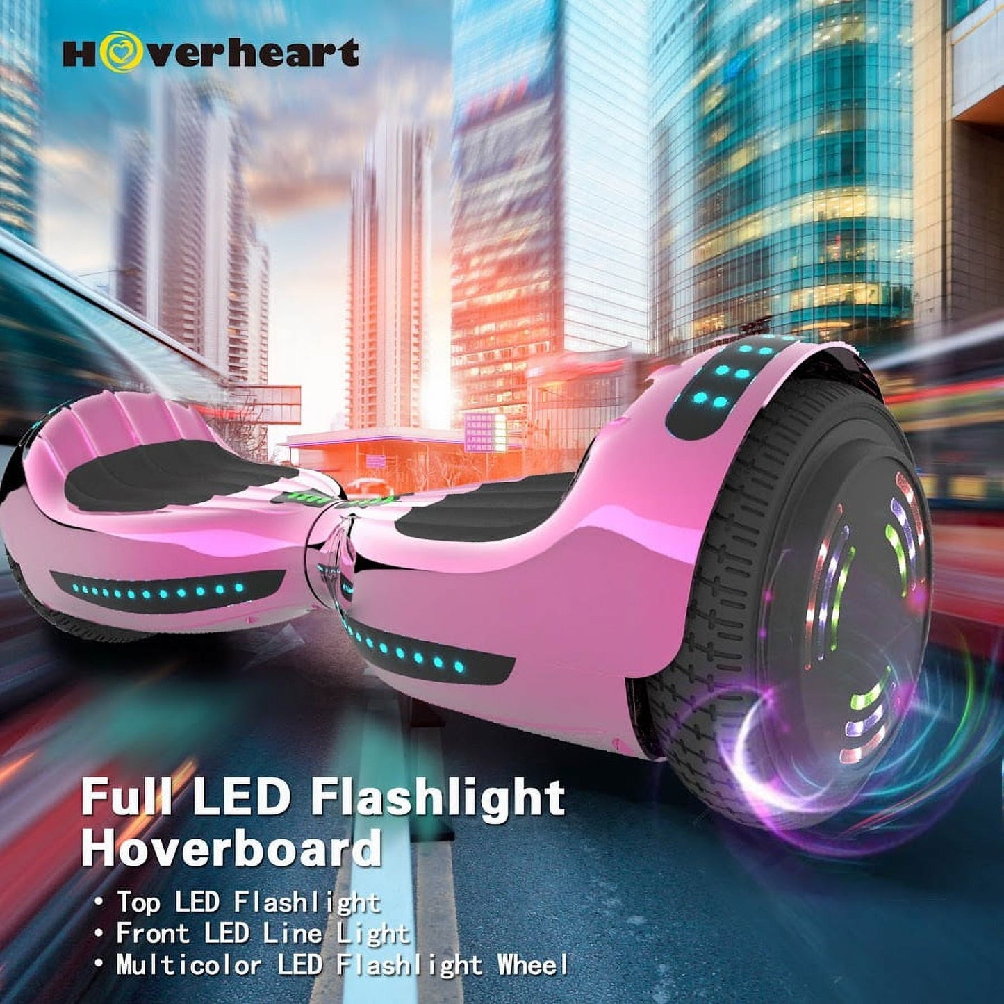 Hoverstar hover board Bluetooth Two-Wheel Self Balancing Electric Scooter 6.5 In. UL 2272 Certified with Bluetooth Speaker and LED Light