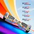 Electric Scooter with Bluetooth Speakers, Hover Off Road Board Electric Scooter with LED Lights & 400W Motor, Kids Scooter with 9MPH Max Speed, Tcdjtc Self-Balance Scooter for Kids