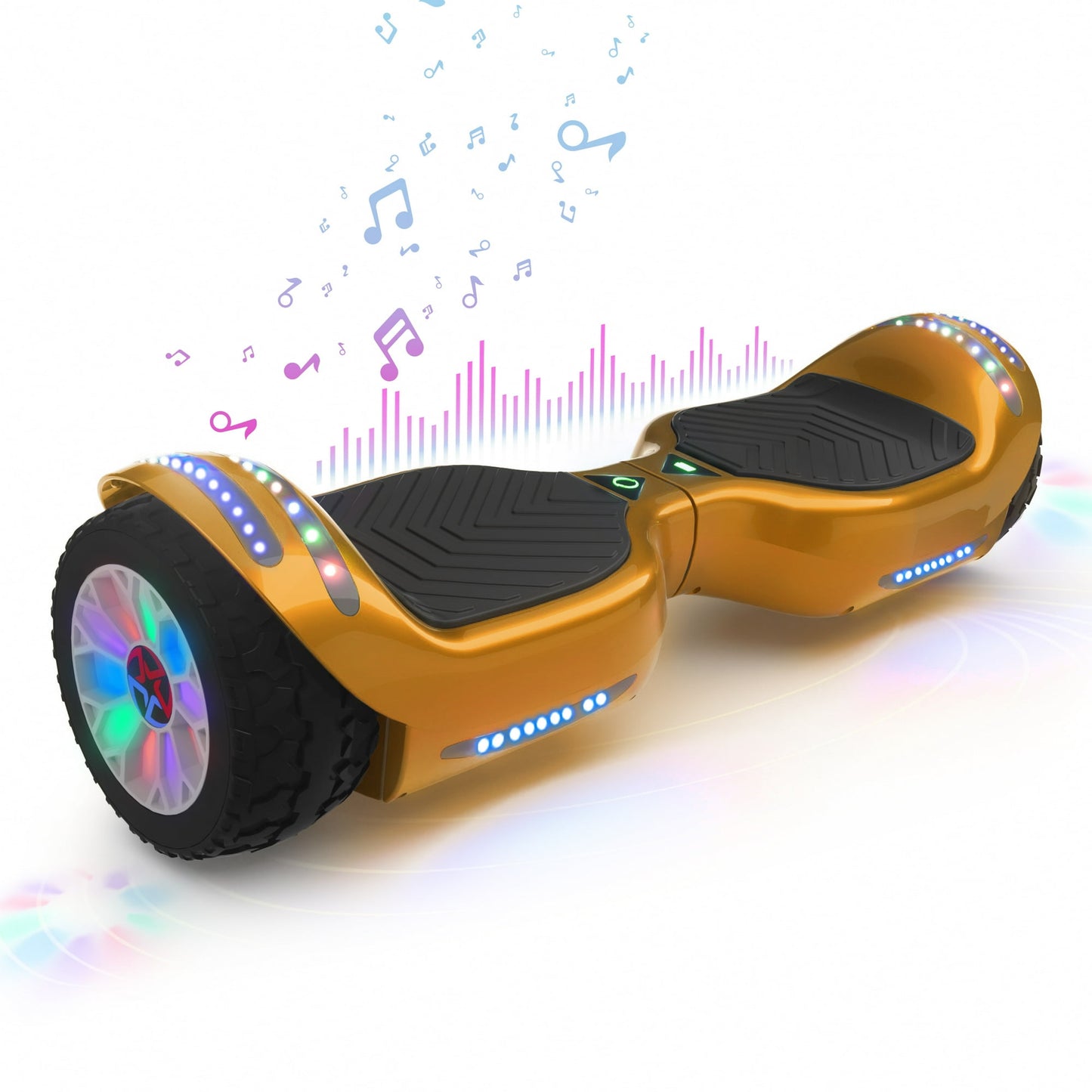 MOSTA All Terrain Self-Balance Scoote ,Electric Scooter Board for Kids & Adults with Bluetooth and Led Lights,6.5 inch,165 lbs capacity Perfect Gift