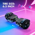 Electric Scooter with Bluetooth Speakers, Hover Off Road Board Electric Scooter with LED Lights & 400W Motor, Kids Scooter with 9MPH Max Speed, Tcdjtc Self-Balance Scooter for Kids