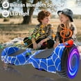 Off Road Electric Scooter with LED Lights & 400W Motor, Tcdjtc Self-Balance Scooter for Kids, Electric Scooter with Bluetooth Speakers, Kids Scooter with 9MPH Max Speed, All Terrain Scooter