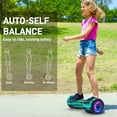 Off Road Electric Scooter with LED Lights & 400W Motor, Tcdjtc Self-Balance Scooter for Kids, Electric Scooter with Bluetooth Speakers, Kids Scooter with 9MPH Max Speed, All Terrain Scooter