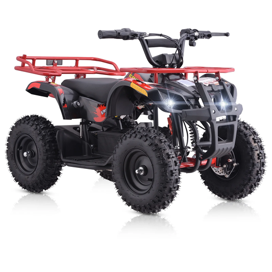 500W 36V Battery Ride-On Off-Road 4-Wheeler – 15-Mile Range, Red