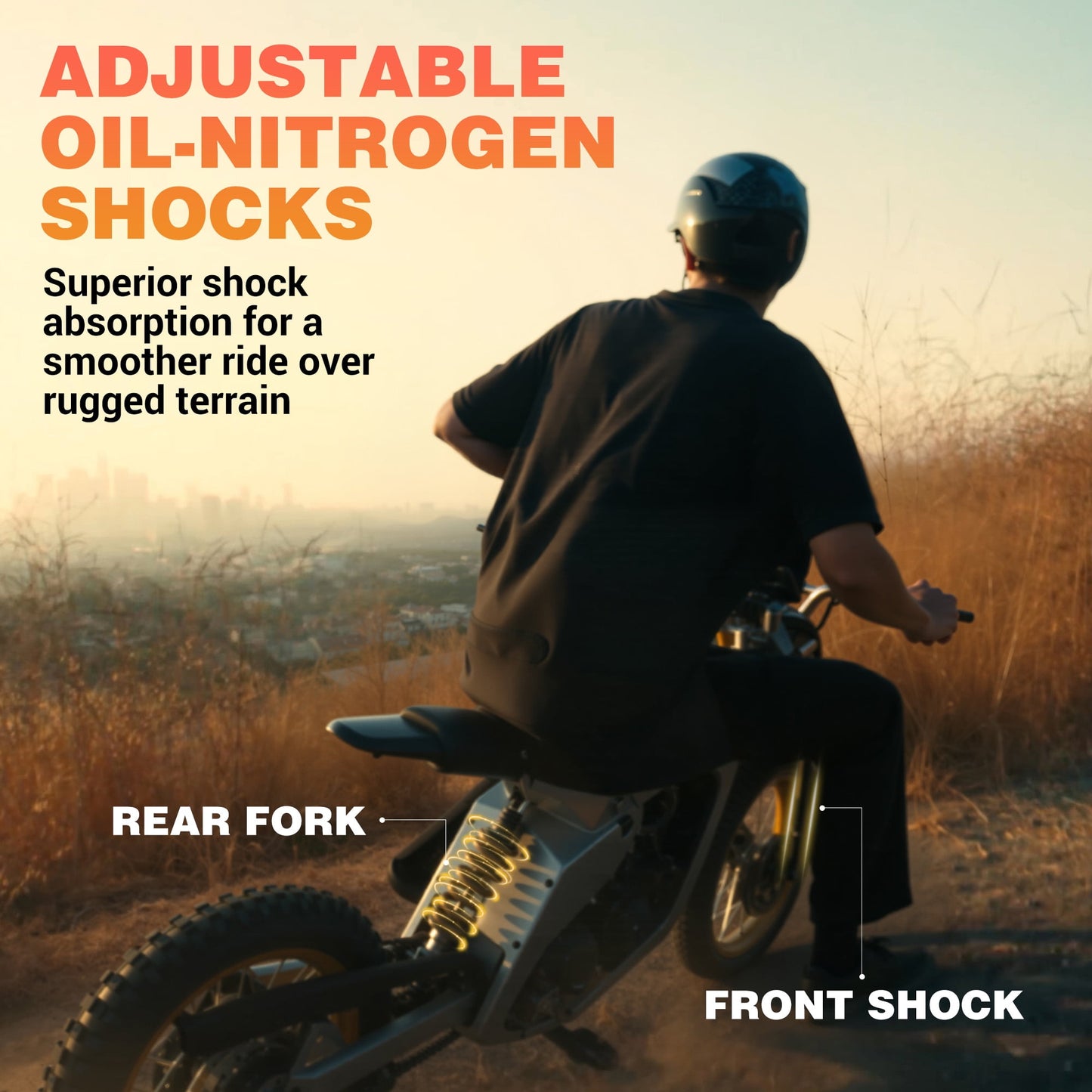 3000W Electric Dirt Bike for Adults-42MPH Max Speed,48V 30Ah LFP Battery,50+Mile Range,Full Suspension,Fat Tires,Dual Hydraulic Brakes,Off-Road Electric Motorcycle by Arshin,Black