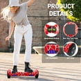 Off Road Electric Scooter with LED Lights & 400W Motor, Tcdjtc Self-Balance Scooter for Kids, Electric Scooter with Bluetooth Speakers, Kids Scooter with 9MPH Max Speed, All Terrain Scooter