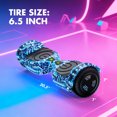 Electric Scooter with Bluetooth Speakers, Hover Off Road Board Electric Scooter with LED Lights & 400W Motor, Kids Scooter with 9MPH Max Speed, Tcdjtc Self-Balance Scooter for Kids