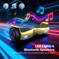 Tcdjtc Hoverboard with Bluetooth and Led Lights, Balance Board for Kids, Kids Outdoor Toys with 9 Mph Max Speed, All Terrain Hoverboard with UL 2272 Safety Standard