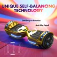 Electric Scooter with Bluetooth Speakers, Hover Off Road Board Electric Scooter with LED Lights & 400W Motor, Kids Scooter with 9MPH Max Speed, Tcdjtc Self-Balance Scooter for Kids