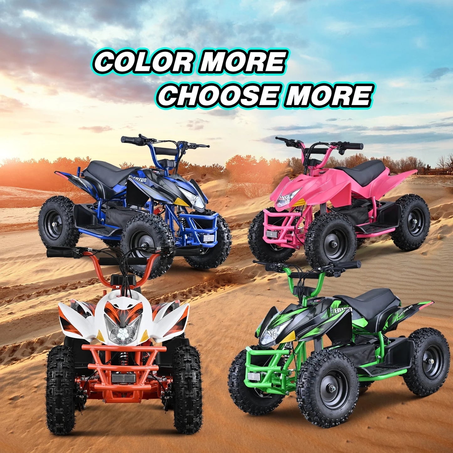 Aoemoe 500W Ride-On Racer – 15mph Speed, 36V Battery, 45–60 Min Play,  Pink