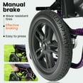 Arshin Electric Wheelchairs for Adults 15+ Miles Range,Silent Electric Wheelchair Lightweight Foldable with 360°Joystick,All Terrain Dual Motors,397 lbs Capacity(Purple)