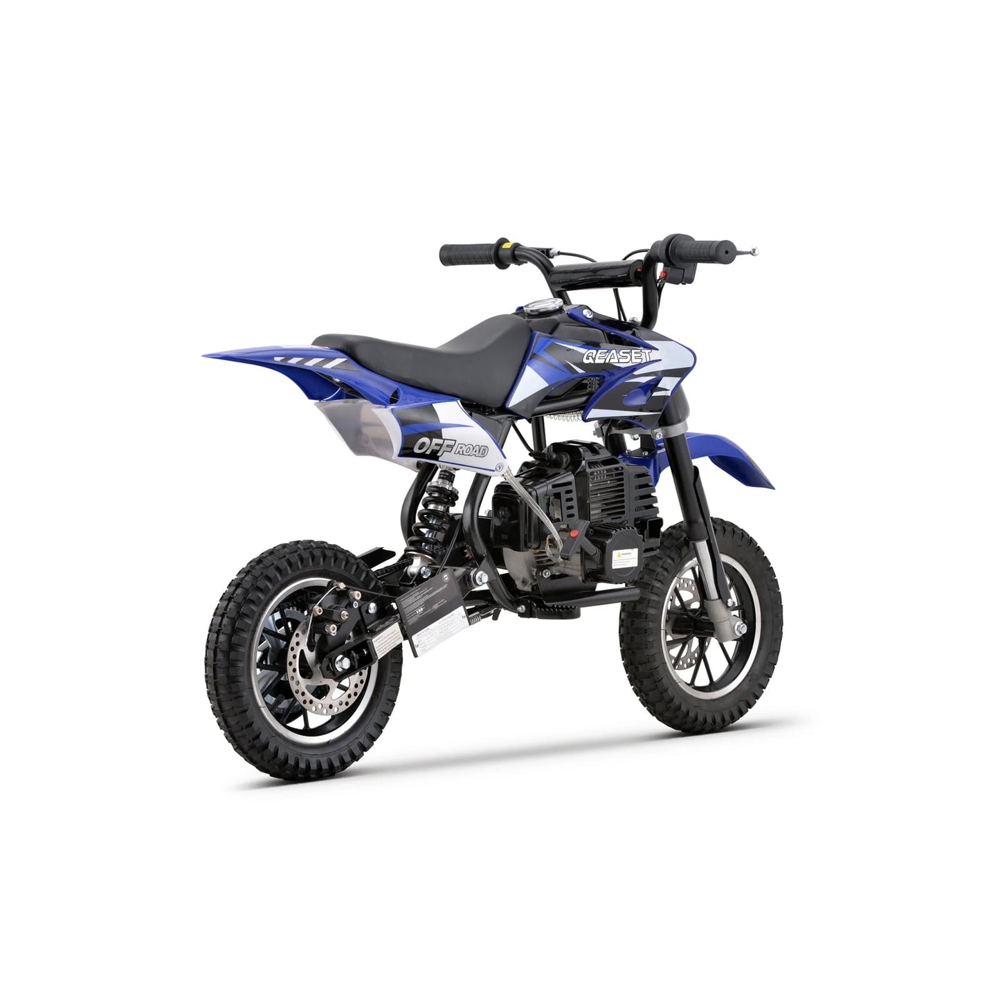 QEASET 49CC Dirt Bike, Gas Powered Mini Bike, Blue