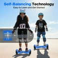 Tcdjtc Hoverboard with Bluetooth and Led Lights, Balance Board for Kids, Kids Outdoor Toys with 9 Mph Max Speed, All Terrain Hoverboard with UL 2272 Safety Standard