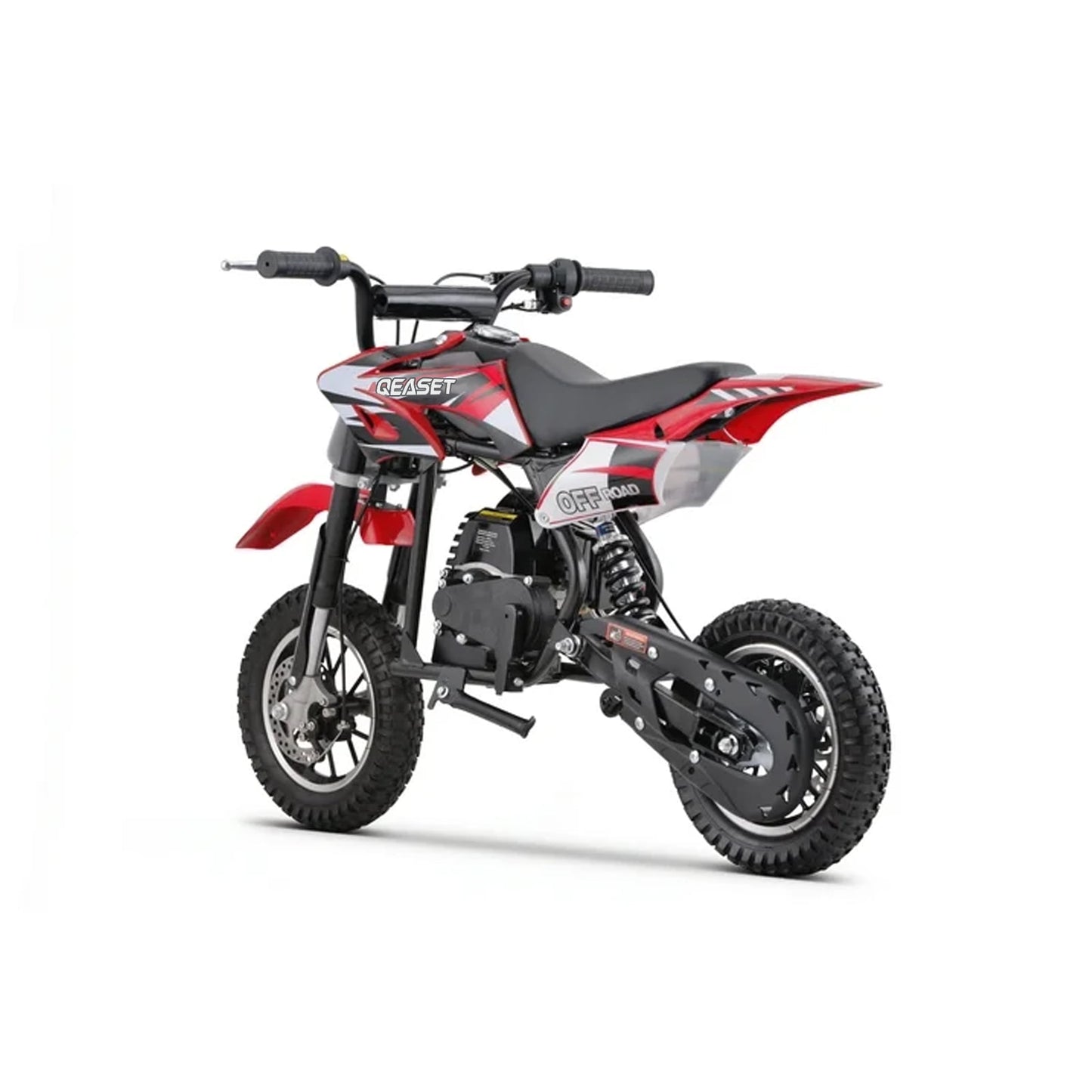 QEASET 49CC Dirt Bike, Gas Powered Mini Bike, Red