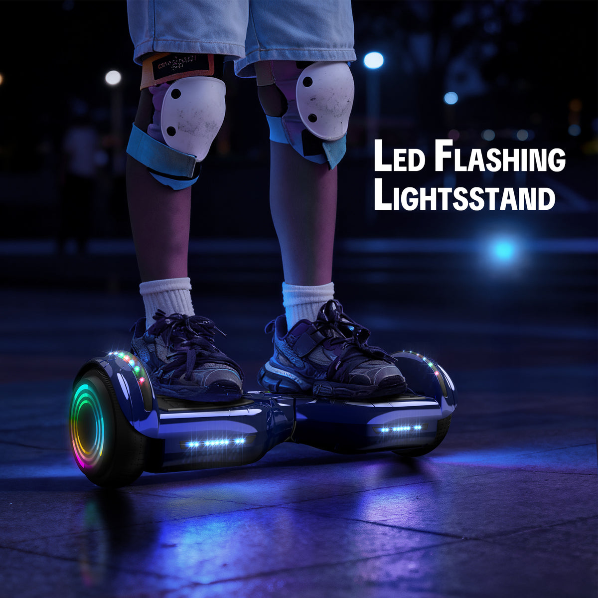 Mosta Hover Electric Scooter Board for Kids & Adults, All Terrain Self-Balance Scooter with Bluetooth and Led Lights,6.5 inch,165 lbs capacity,LED Light,Perfect Gift