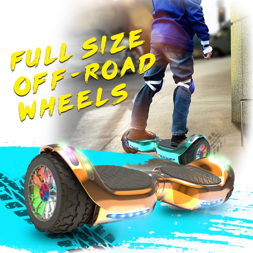 MOSTA All Terrain Self-Balance Scoote ,Electric Scooter Board for Kids & Adults with Bluetooth and Led Lights,6.5 inch,165 lbs capacity Perfect Gift