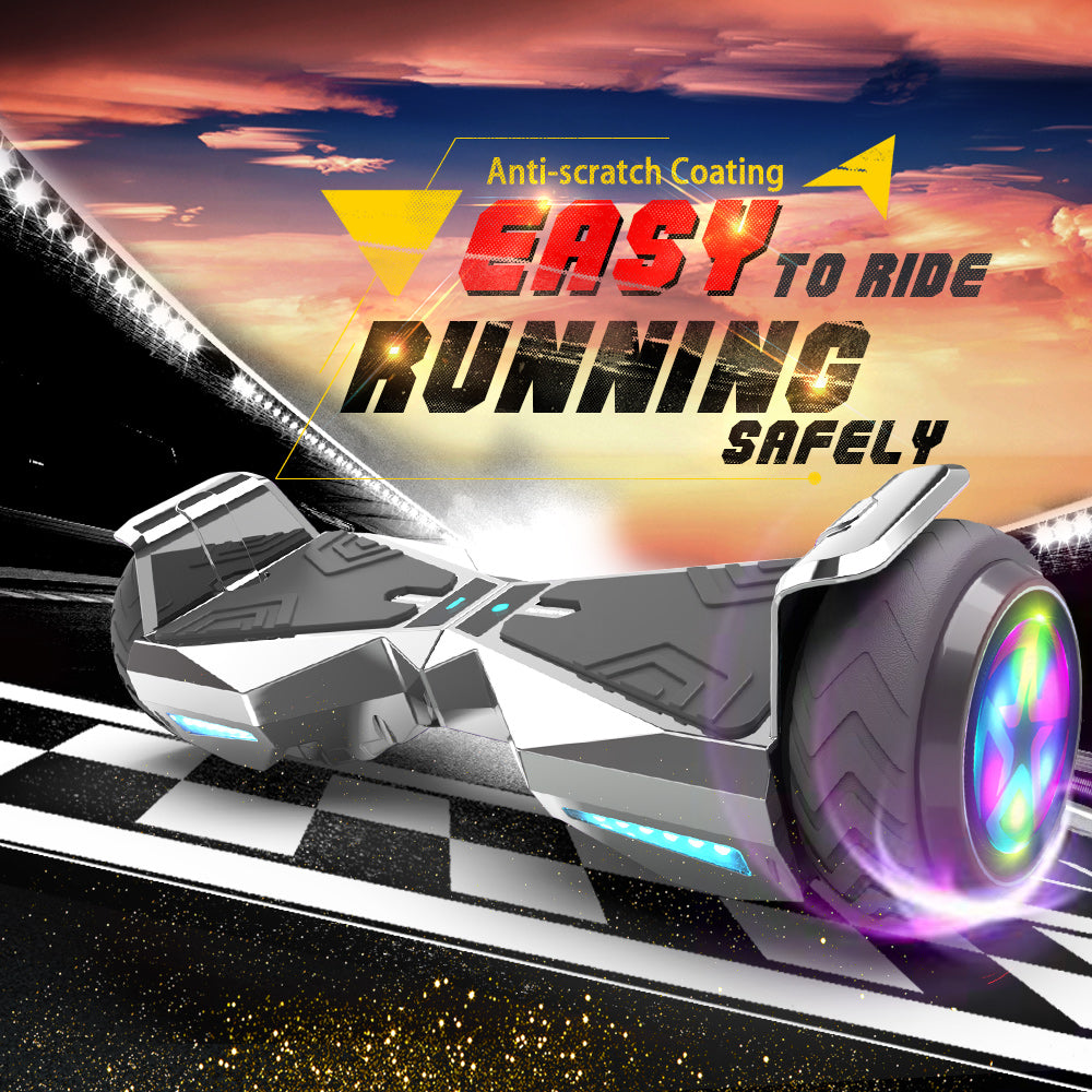 MOSTA All Terrain Self-Balance Scoote ,Electric Scooter Board for Kids & Adults with Bluetooth and Led Lights,6.5 inch,165 lbs capacity Perfect Gift