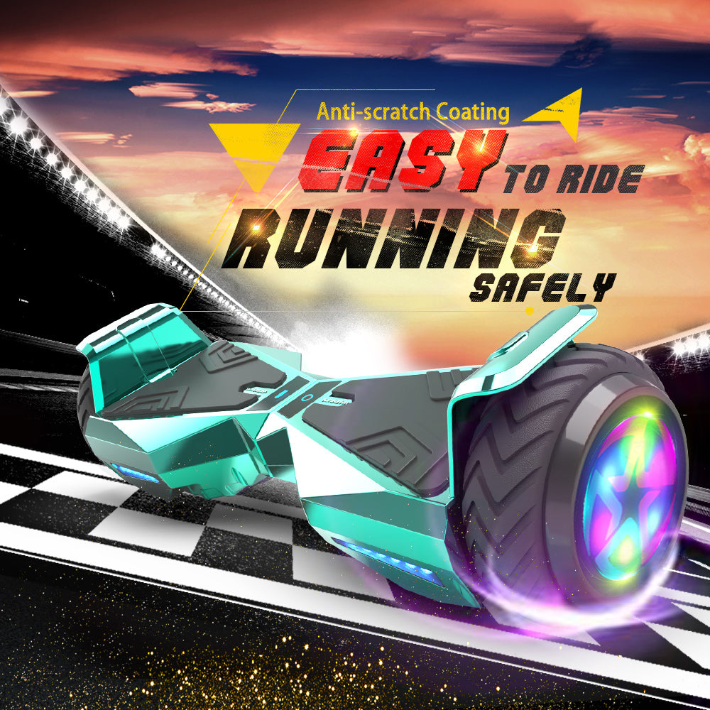 MOSTA All Terrain Self-Balance Scoote ,Electric Scooter Board for Kids & Adults with Bluetooth and Led Lights,6.5 inch,165 lbs capacity Perfect Gift