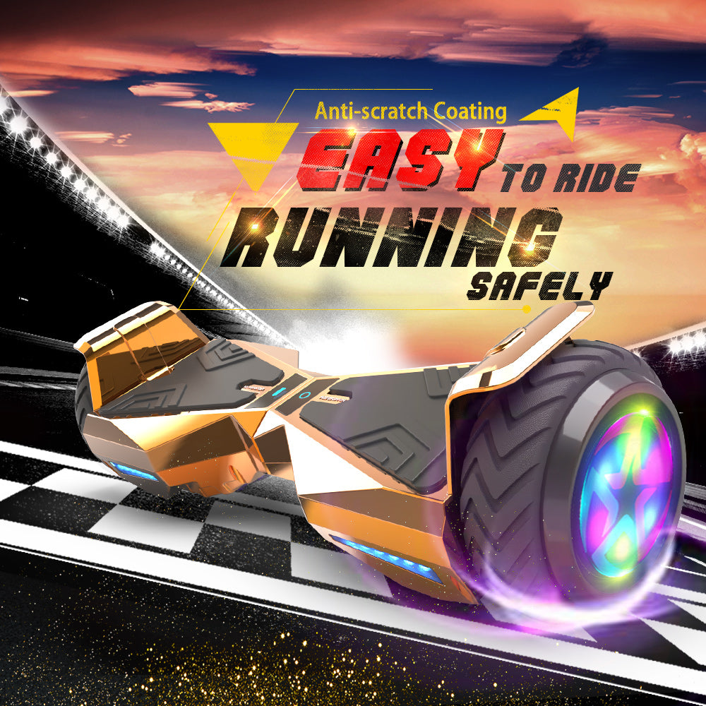 MOSTA All Terrain Self-Balance Scoote ,Electric Scooter Board for Kids & Adults with Bluetooth and Led Lights,6.5 inch,165 lbs capacity Perfect Gift