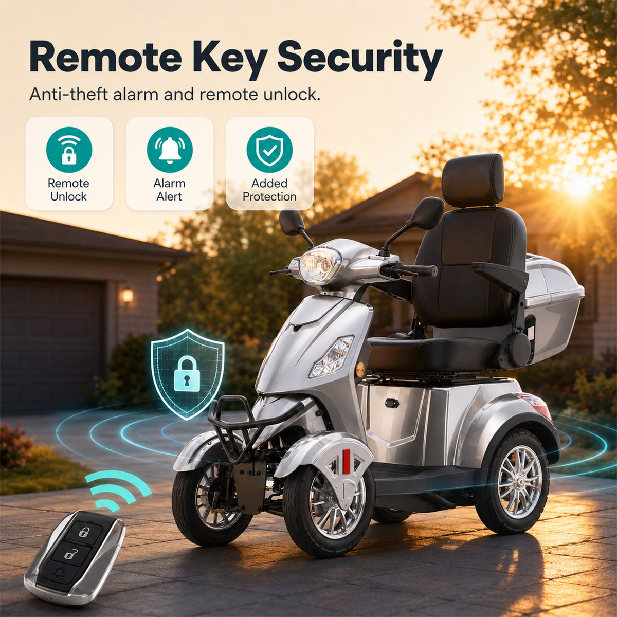 LiltJan Electric Mobility Scooter for Adults Seniors, Heavy Duty 4 Wheel All Terrain Scooter with 800W Brushless Motor, 500 lbs Capacity, 31 Miles Range, 15 MPH Adjustable Speed, Full Suspension