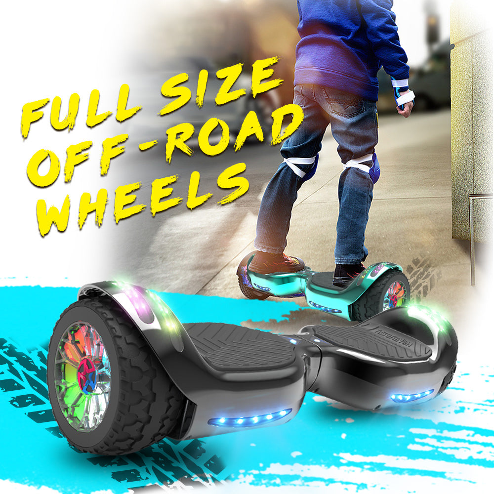 MOSTA All Terrain Self-Balance Scoote ,Electric Scooter Board for Kids & Adults with Bluetooth and Led Lights,6.5 inch,165 lbs capacity Perfect Gift