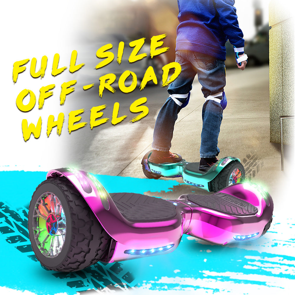 MOSTA All Terrain Self-Balance Scoote ,Electric Scooter Board for Kids & Adults with Bluetooth and Led Lights,6.5 inch,165 lbs capacity Perfect Gift