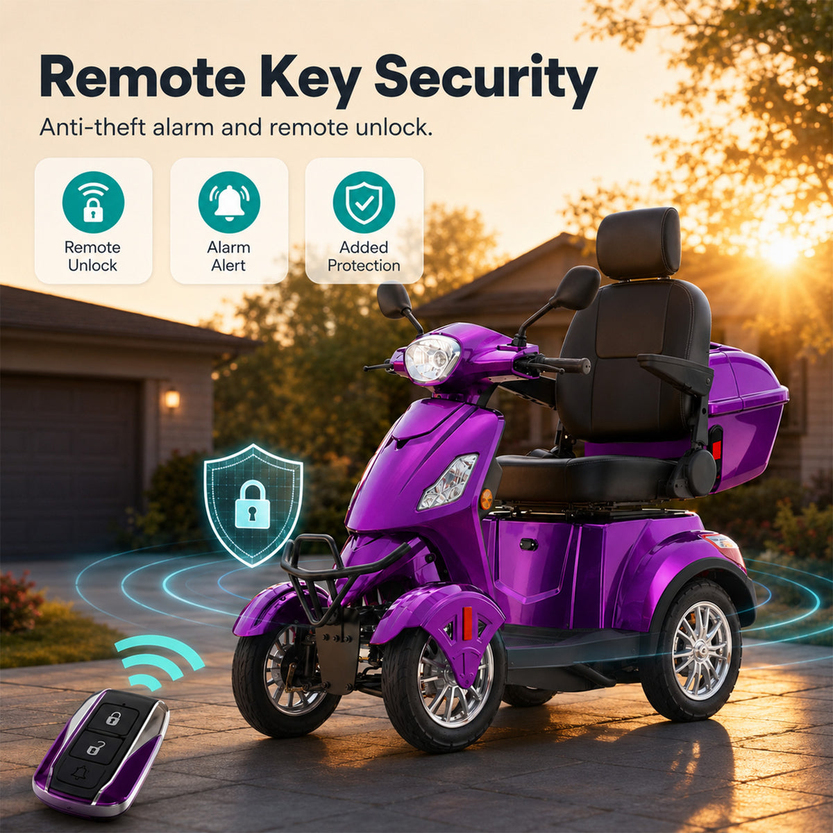 LiltJan Electric Mobility Scooter for Adults Seniors, Heavy Duty 4 Wheel All Terrain Scooter with 800W Brushless Motor, 500 lbs Capacity, 31 Miles Range, 15 MPH Adjustable Speed, Full Suspension