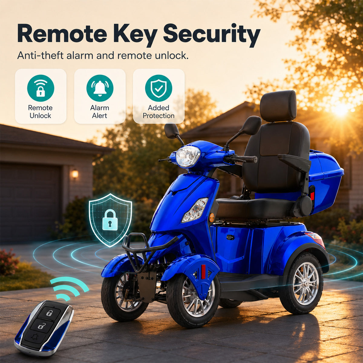 LiltJan Electric Mobility Scooter for Adults Seniors, Heavy Duty 4 Wheel All Terrain Scooter with 800W Brushless Motor, 500 lbs Capacity, 31 Miles Range, 15 MPH Adjustable Speed, Full Suspension