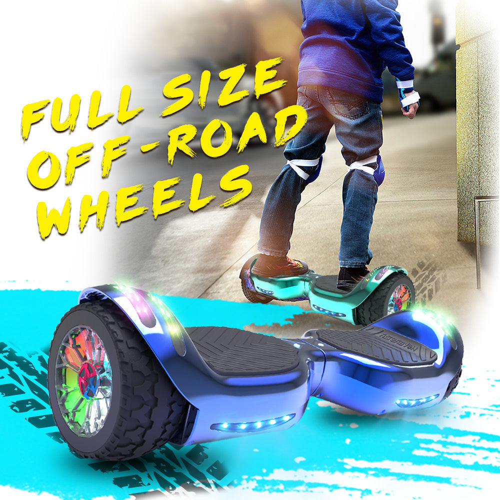 MOSTA All Terrain Self-Balance Scoote ,Electric Scooter Board for Kids & Adults with Bluetooth and Led Lights,6.5 inch,165 lbs capacity Perfect Gift