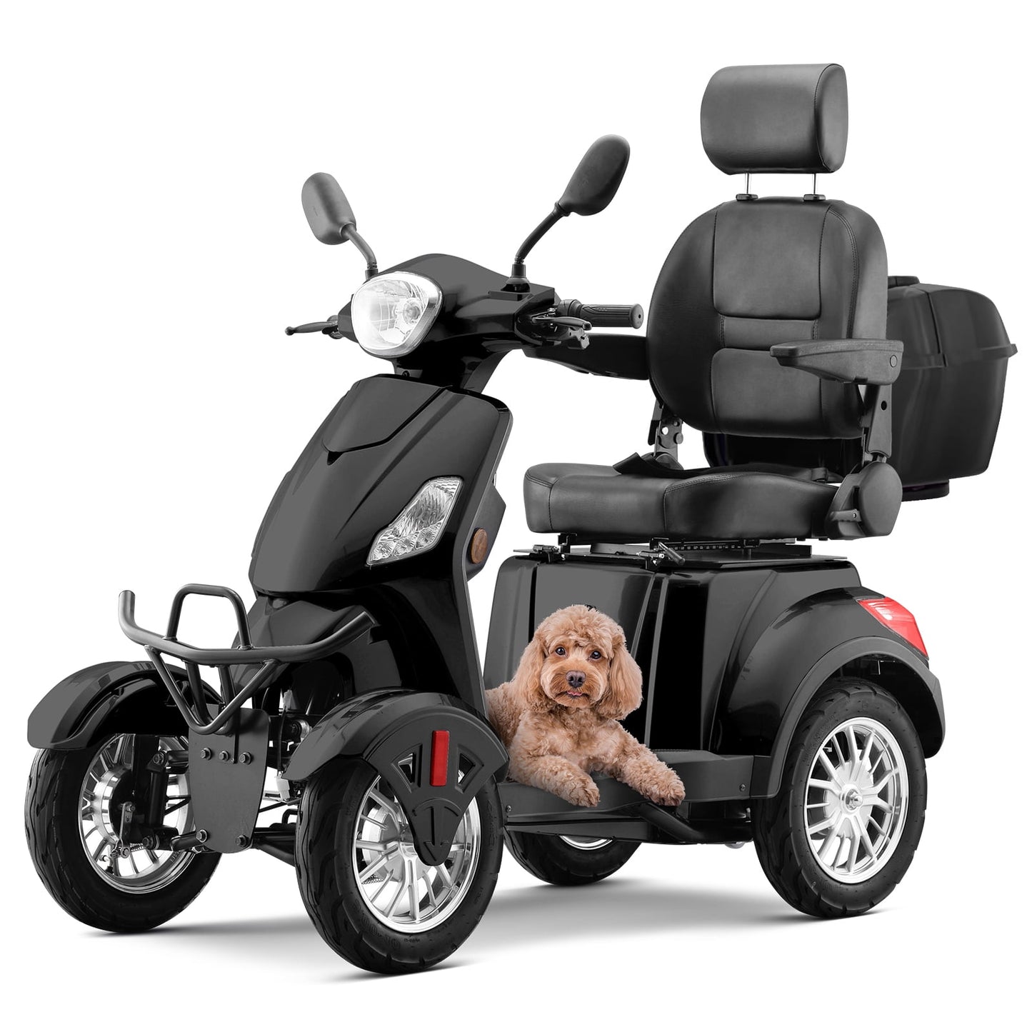 SKRT Electric Large 4 Wheel Mobility Scooters, Heavy Duty Wheelchair Device, 400 LBS Capacity for Seniors & Adults, Speed Adjust, Remote Key, Assembled In US, Receive Ready to Ride