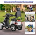 Tcdjtc 4 Wheel Mobility Scooters for Seniors, Adult Scooter with 800W Motor, Motorized Scooter for Adults, Heavy Duty Electric Scooter with 500 lb Capacity, 31 Miles Long Range, Instructions Included