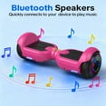 Tcdjtc Self-Balance Scooter for Kids, Electric Scooter with Bluetooth Speakers, Hover Off Road Board Electric Scooter with LED Lights & 400W Motor, Kids Scooter with 9MPH Max Speed