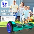 Off Road Electric Scooter with LED Lights & 400W Motor, Tcdjtc Self-Balance Scooter for Kids, Electric Scooter with Bluetooth Speakers, Kids Scooter with 9MPH Max Speed, All Terrain Scooter