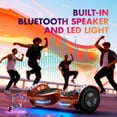 Hover Off Road Board Electric Scooter with LED Lights & 400W Motor, Kids Scooter with 9MPH Max Speed, Electric Scooter with Bluetooth Speakers, Tcdjtc Self-Balance Scooter for Kids