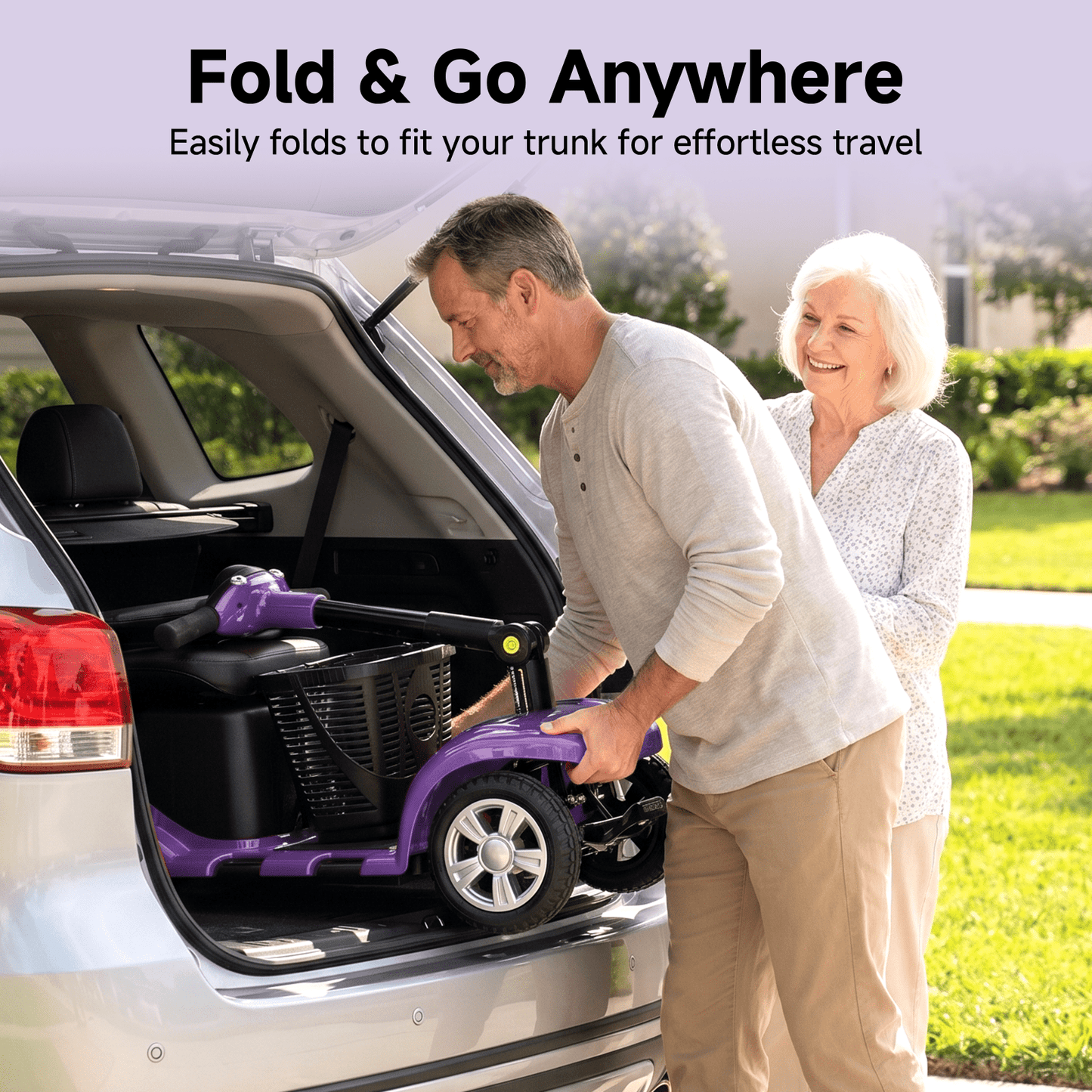 LiltJan Foldable Mobility Scooter for Adults Elderly– Mobility Scooter for Seniors 4-Wheel Portable Motorized Scooter with 300 lbs Capacity with 15 Miles Range