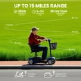 Tcdjtc Mobility Scooters for Seniors, Electric Scooter with Seat, 4 Wheels Motorized Scooter for Adults, Foldable Mobility Scooter with 300LBS Capacity, Lightweight Electric Wheelchair