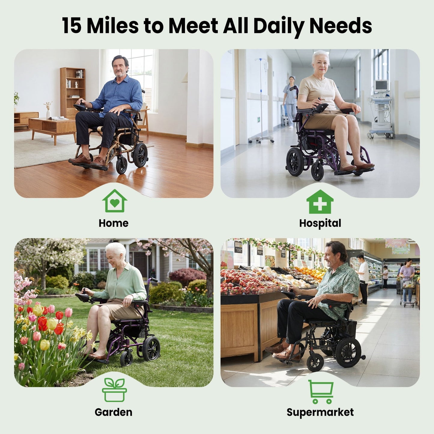 Arshin Electric Wheelchair Lightweight Foldable,20+ Miles Electric Wheelchairs for Adults,360°Joystick Motorized Wheelchair,286+ lbs Capacity,Leopard Brown