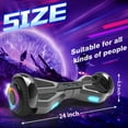 Tcdjtc Hoverboard with Bluetooth and Led Lights, Balance Board for Kids, Kids Outdoor Toys with 9 Mph Max Speed, All Terrain Hoverboard with UL 2272 Safety Standard