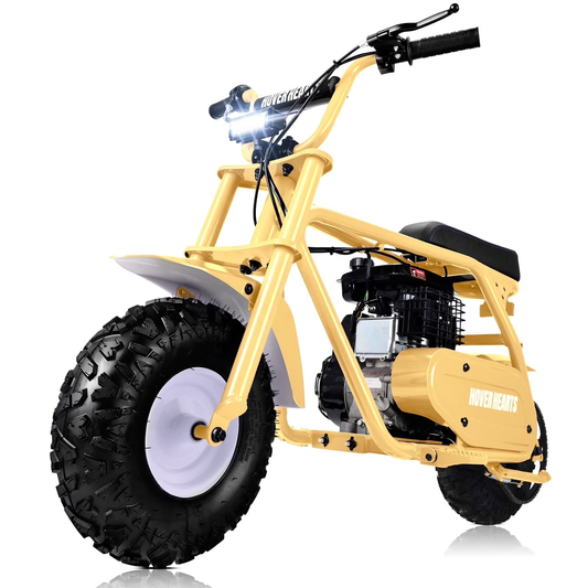 Aoemoe 99CC MB001 Gasoline Mini Dirt Bike,4-Stroke 18MPH Off Road Motorcycle, Weight Support Up to 165 LBS - Yellow