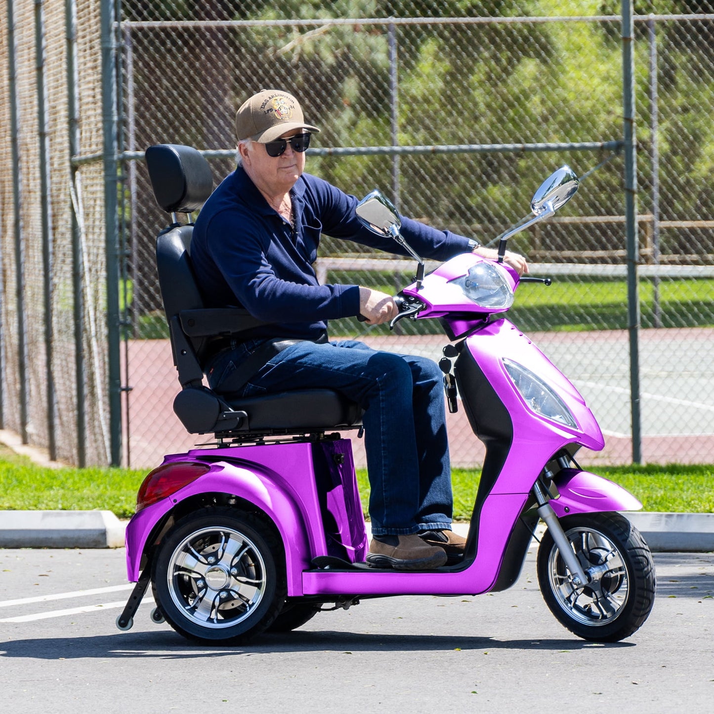 SKRT Electric Large 3 Wheel Mobility Scooters, Heavy Duty Wheelchair Device, 400 LBS Capacity for Seniors & Adults, Speed Adjust, Remote Key, Assembled In US, Receive Ready to Ride