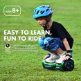 Electric Scooter with Bluetooth Speakers, Hover Off Road Board Electric Scooter with LED Lights & 400W Motor, Kids Scooter with 9MPH Max Speed, Tcdjtc Self-Balance Scooter for Kids