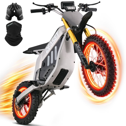 48V 3000W Peak Off-Road Teen Bike 55 km/h 40 km Range, White