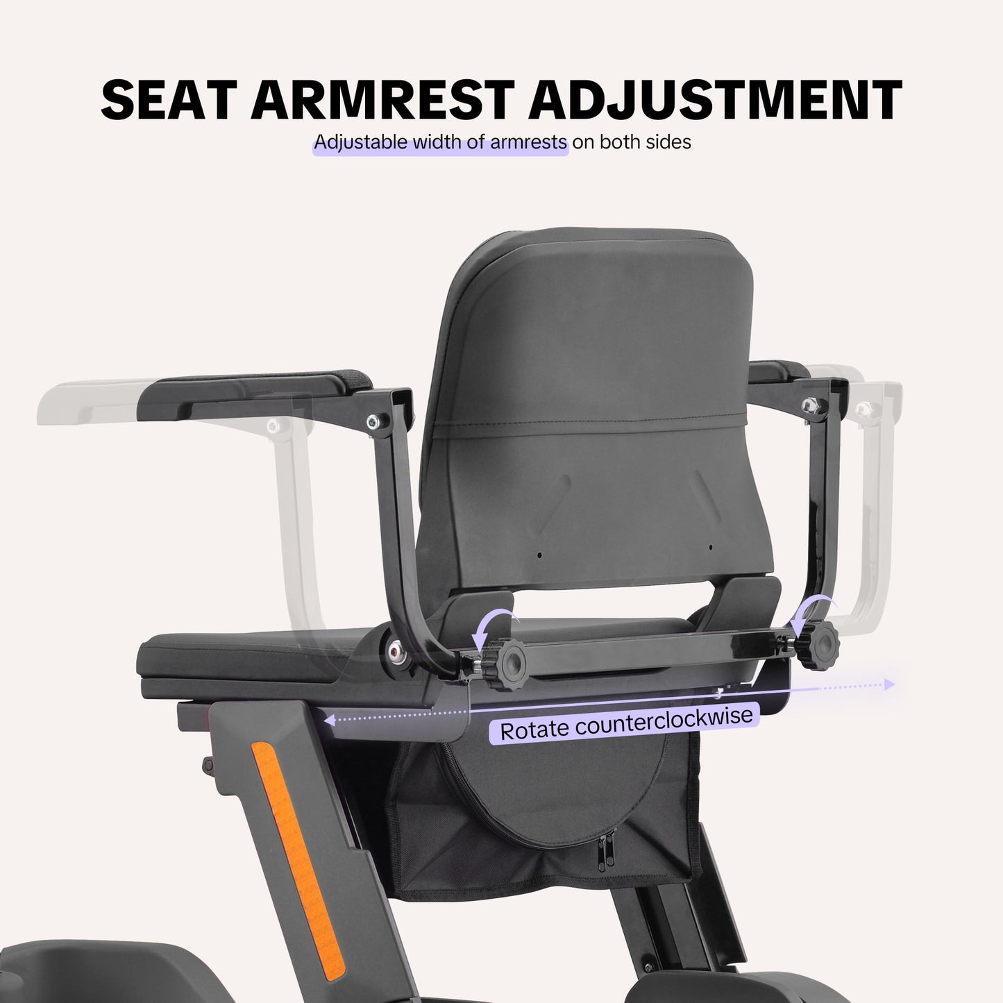 Upgrade Heavy Duty Mobility Scooter for Seniors-Electric Powered Wheelchair,Trunk-Friendly! Best Gift for Mom & Dad,Supports 300 lbs(Silver)